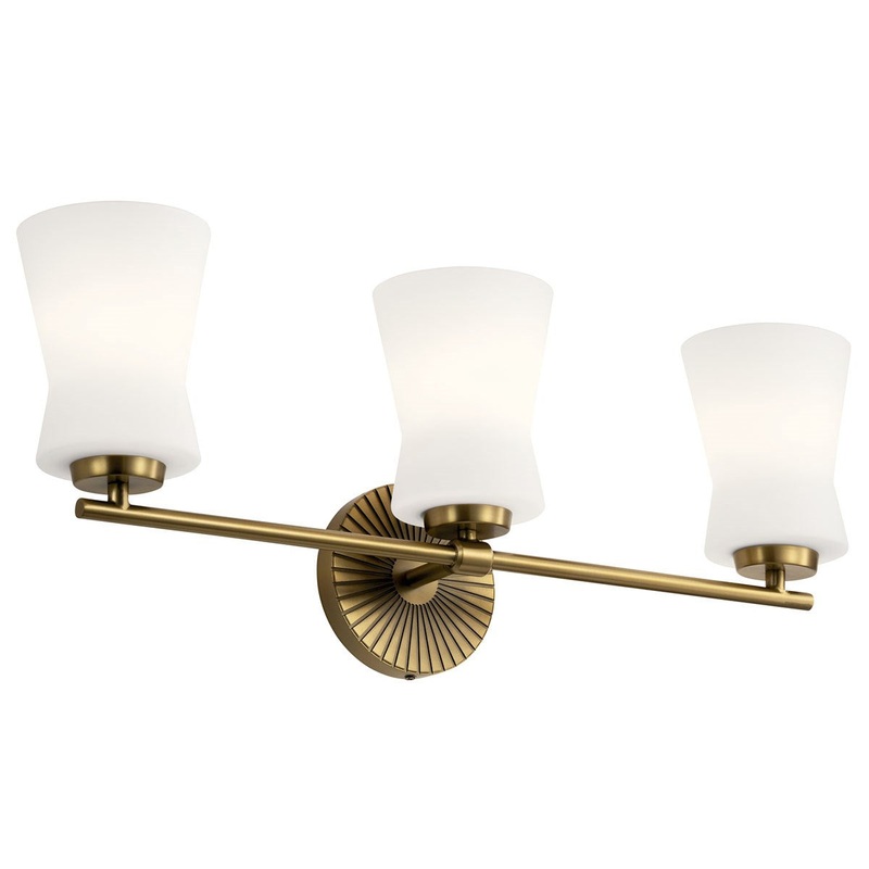 Kichler 55117BNB Three Light Bath, Brushed Natural Brass