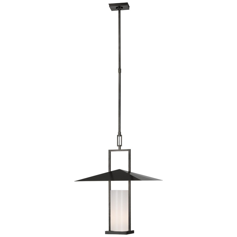 LED Lantern from the Amity Collection in Bronze And Brass Finish by Visual Comfort Signature