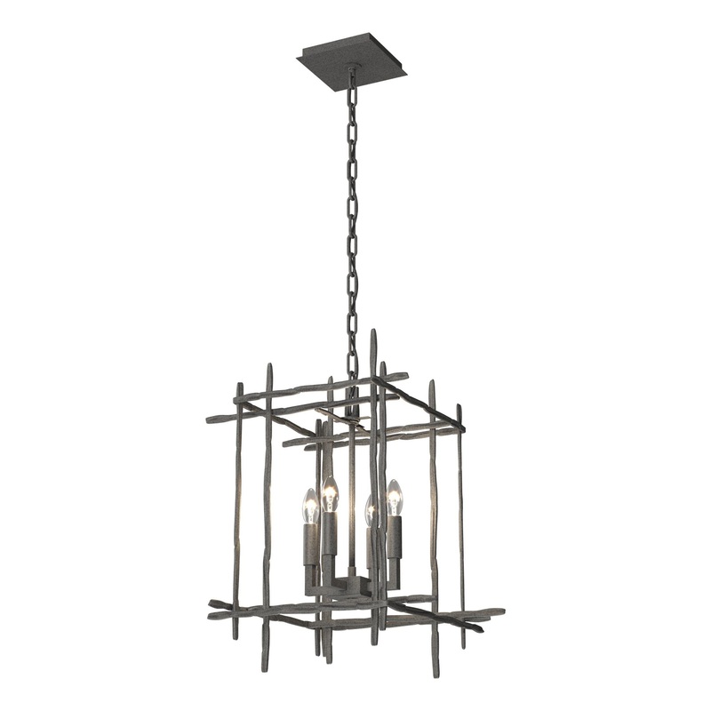 Tura 4-Light Small Chandelier Natural Iron