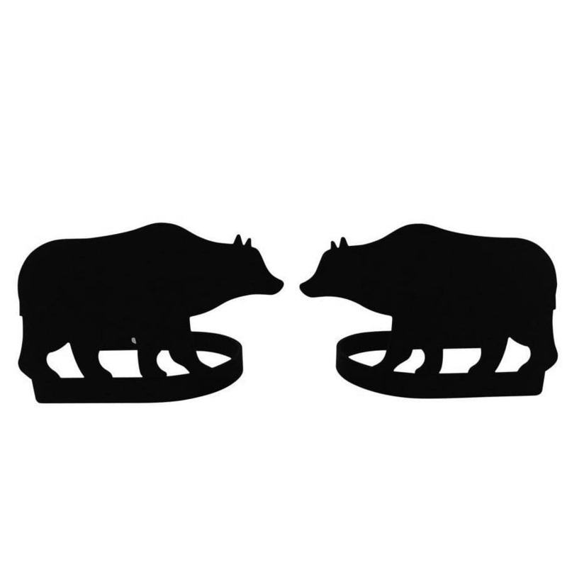 Village Wrought Iron CUR-TB-14 Bear Curtain Tie Backs (pair)