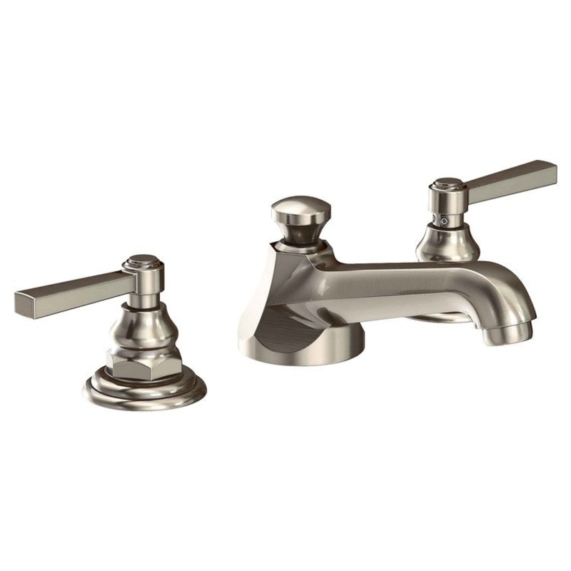 Astor Two Handle Widespread Bathroom Faucet with Lever Handles with Drain – Antique Nickel