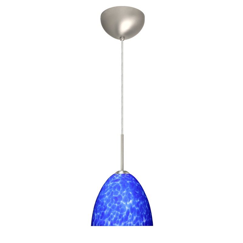 Besa 1BC-757286-MED-SN Sasha One Light Pendant Satin Nickel
