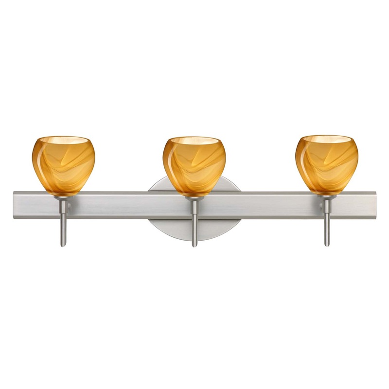 Besa 3SW-5605HN-SN Tay Tay Three Light Wall Sconce Satin Nickel