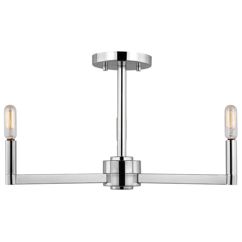 Ceiling Light Fullton Semi-Flushmount 3 Lamp Chrome