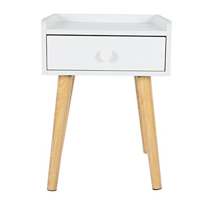 Comodino Semplice Camera da Letto Moderna da Letto Comodino Cassetto Cassetto Mobile Comodino (Bianco)
