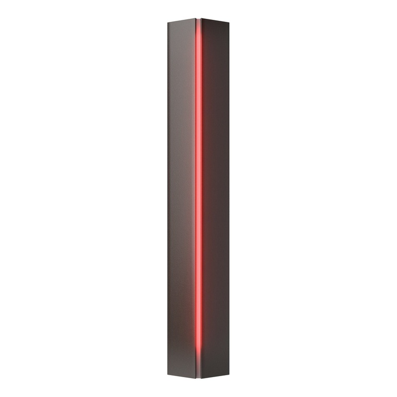 Gallery Small Sconce Oil Rubbed Bronze Red Glass (RR)