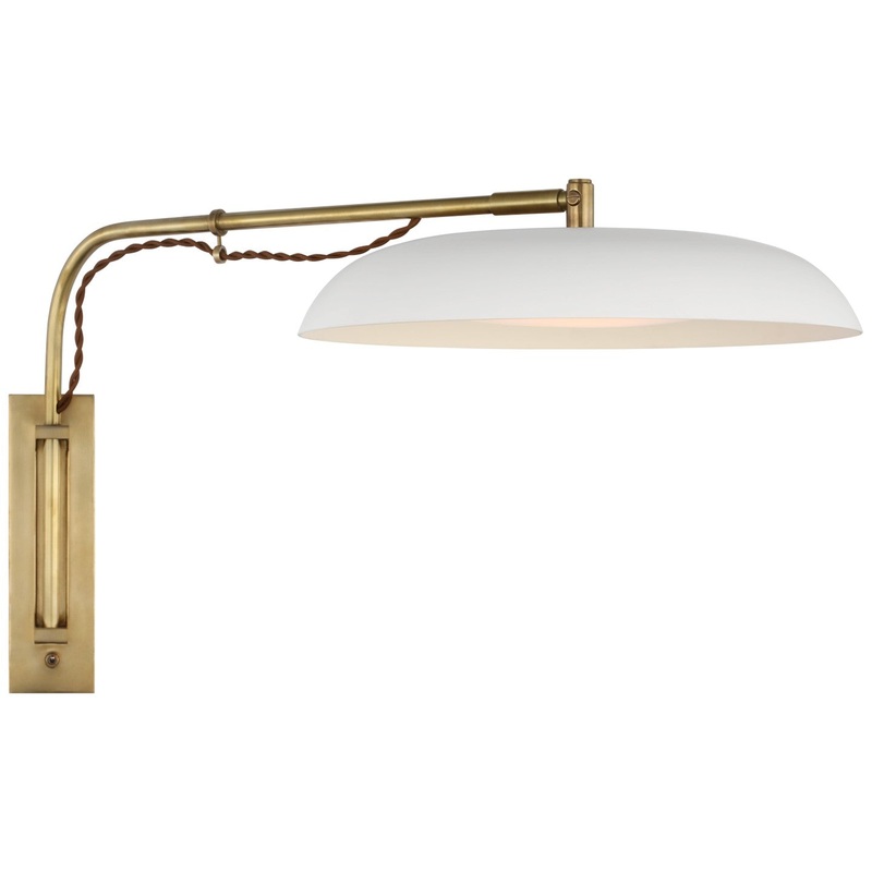 LED Wall Sconce from the Cyrus Collection in Hand-Rubbed Antique Brass Finish by Visual Comfort Signature