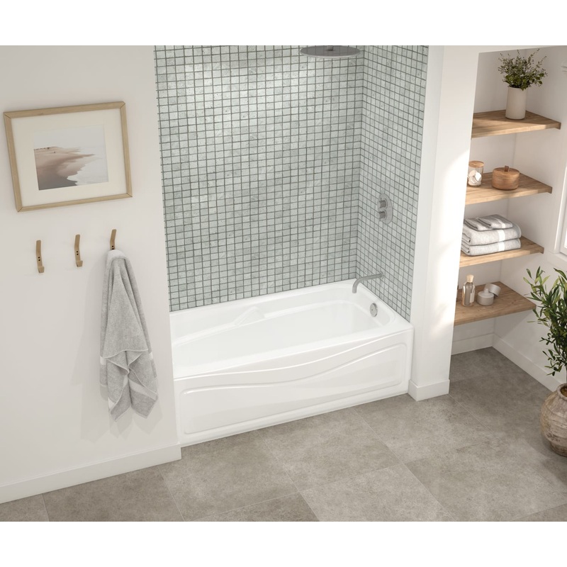 MAAX 105684-002-001-103 Corinthia II 60 x 30 Acrylic Alcove Left-Hand Drain Bathtub in White – Product Pack