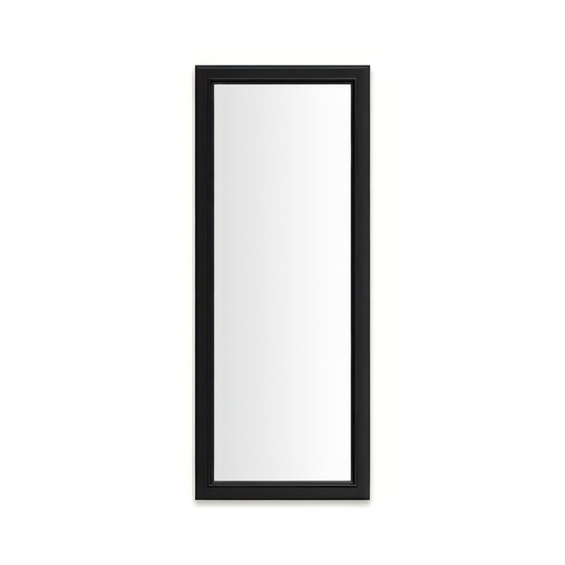 Medicine Cabinet Main Line 16 x 40 Inch 1 Doors Framed Mirror Brushed Black Flat Top Bryn Mawr Frame Slow Close Hinges 4 Inch
