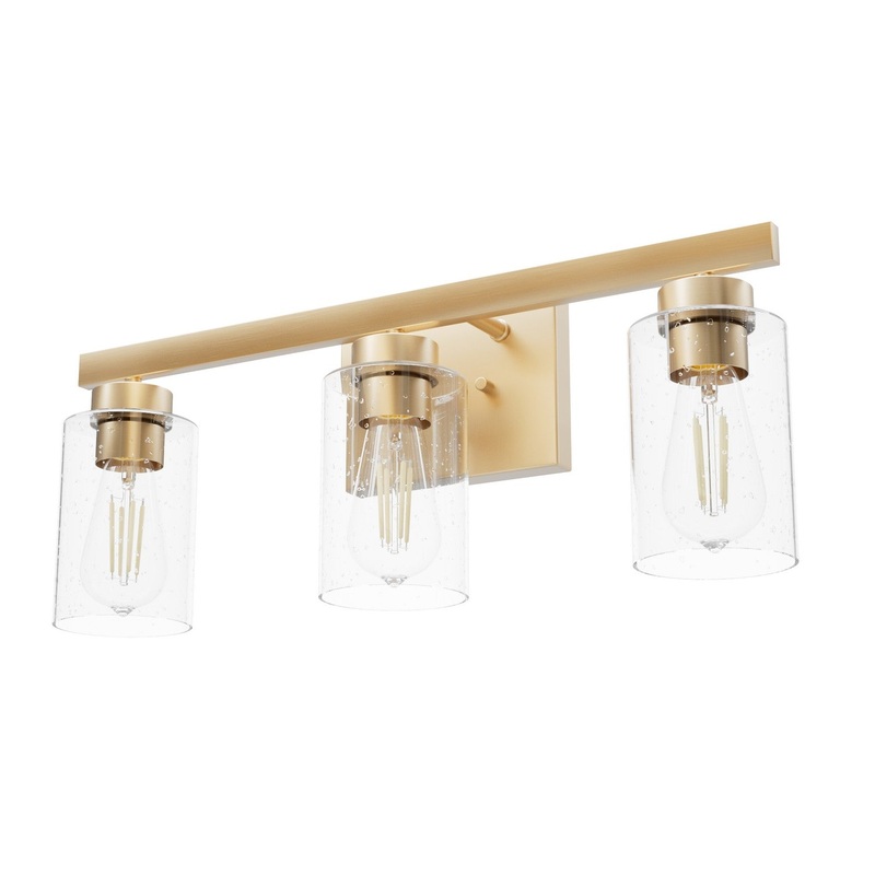 Three Light Vanity from the Hartland Collection in Alturas Gold Finish by Hunter