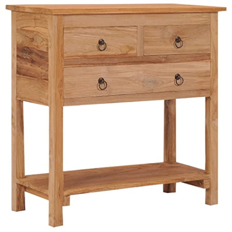 vidaXL Credenza 78x35x80 cm in Legno Massello di Teak