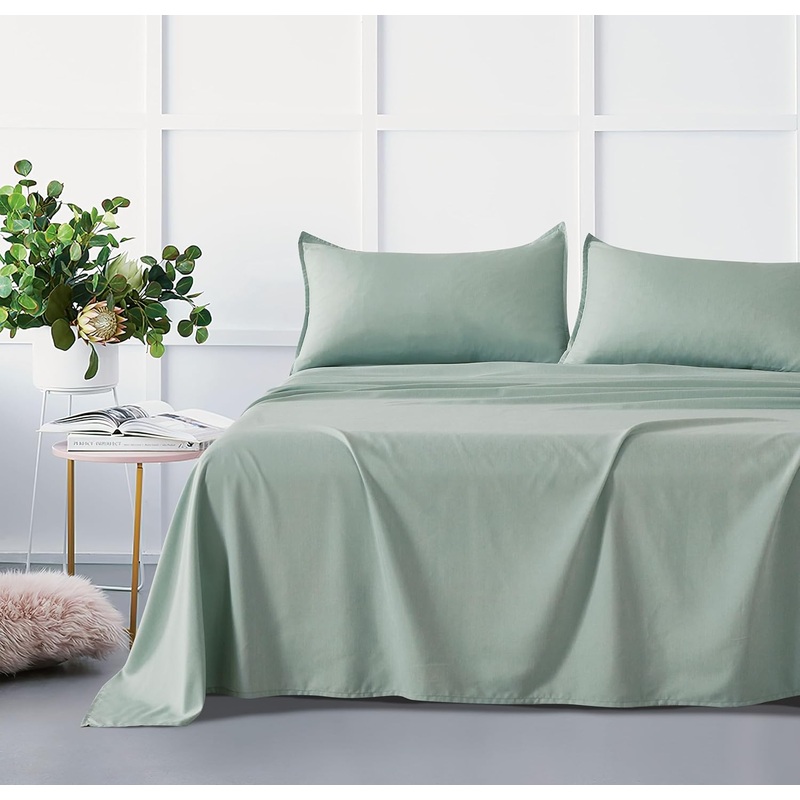 Bamboo Microfibre Sheet Set – Sage Green – Double