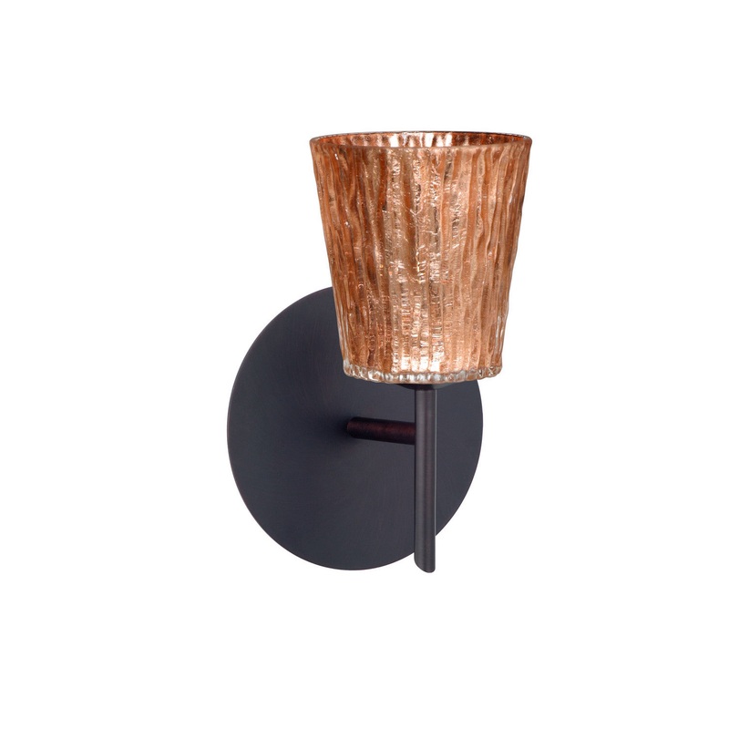 Besa 1SW-5125CF-BR Nico One Light Wall Sconce Bronze