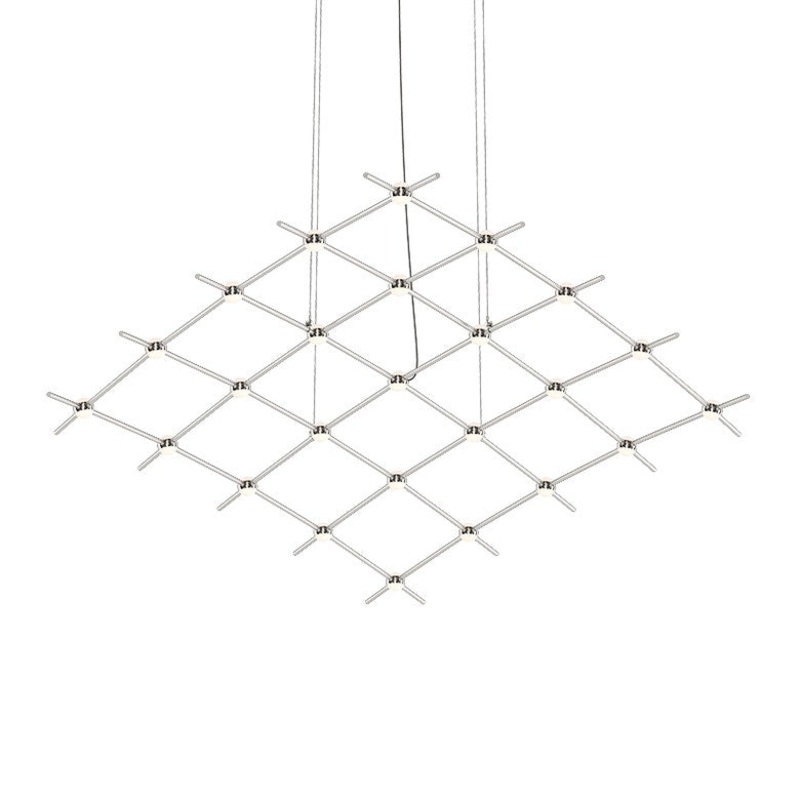 Constellation Aquarius Medius Satin Nickel with White Optical Acrylic 2700K 10′ Adjustable Cord/Cable