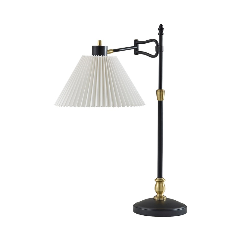 Elijah Table Lamp Black & Antique Brass
