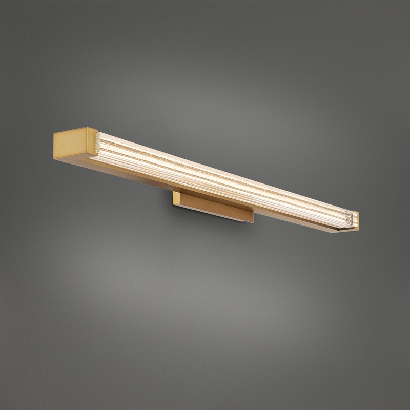 LED Bath Vanity from the Skein Collection in Aged Brass Finish by Modern Forms