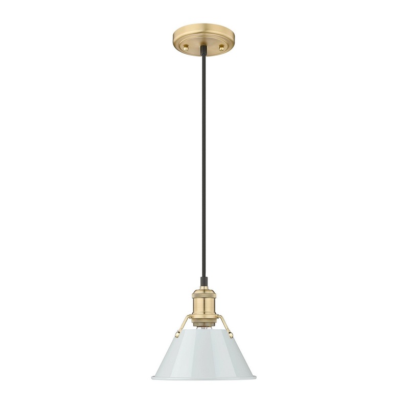 One Light Mini Pendant from the Orwell Collection in Brushed Champagne Bronze Finish by Golden