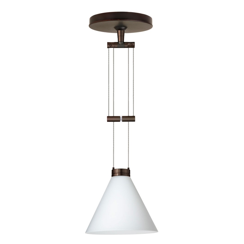 One Light Pendant from the Kani Collection in Bronze Finish by Besa