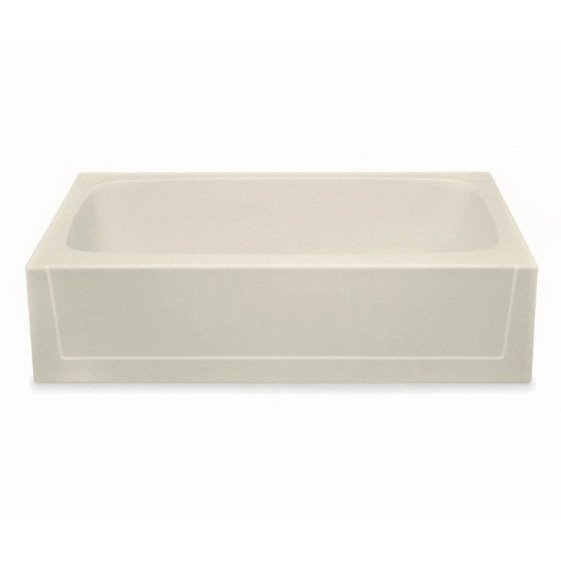 Soaking Tub Alcove Left Drain Bone Rectangle 50 Gallons 60 x 30 x 18 Inch