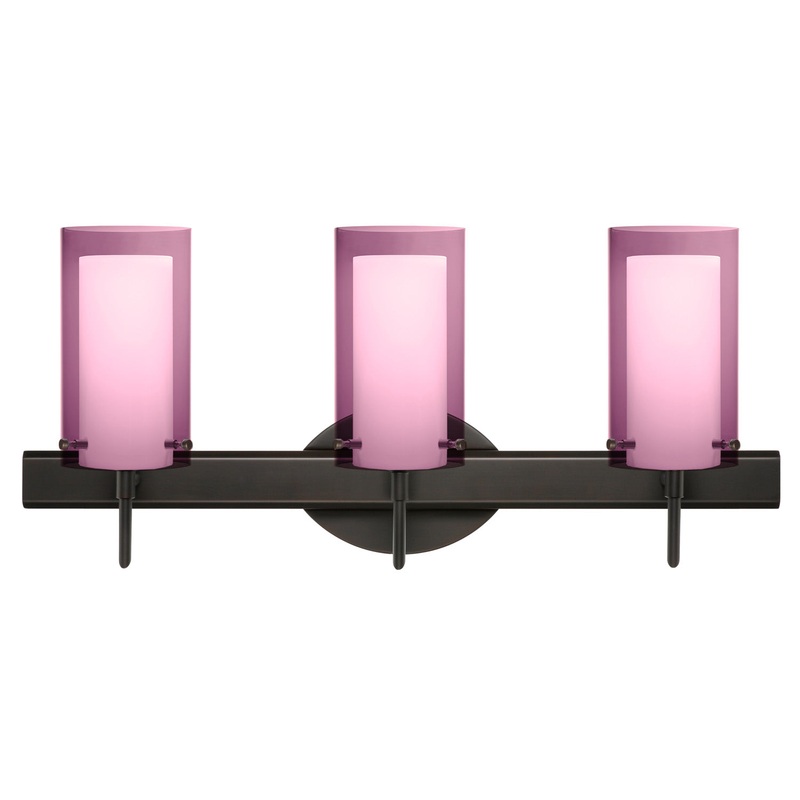 Three Light Wall Sconce from the Pahu Collection in Bronze Finish by Besa