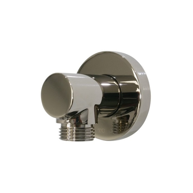 Wall Outlet Round Polished Nickel 2-1/8 Inch