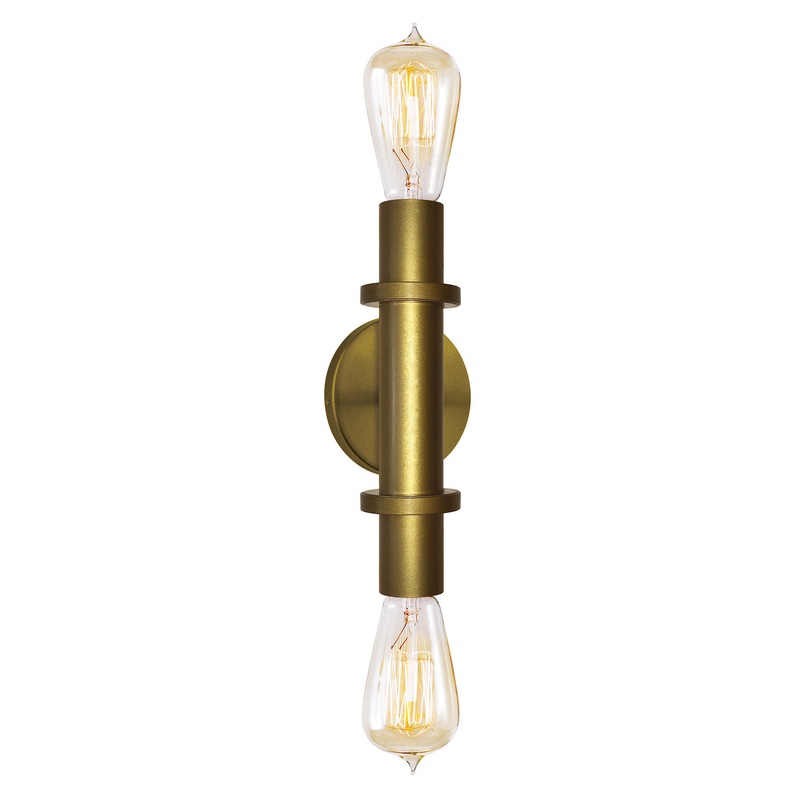 Wall Sconce from the Firenze Collection in Satin Brass Finish by Stone Lighting