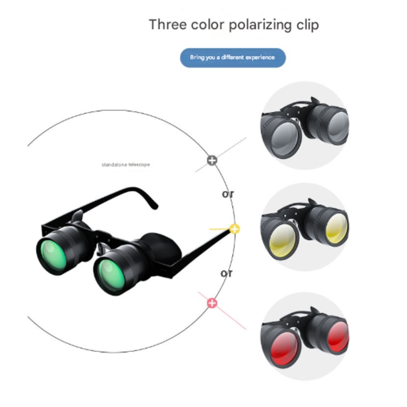 10x Telescope + Tri-colour Polarised Lens 10x HD Fishing Binocular Glasses – Polarized Zoom for Float Watching