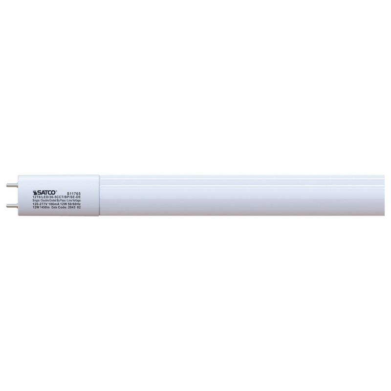 12 Watt – 3 Foot LED – T8 – CCT Selectable – Type B Ballast Bypass – G13 Base – 120-277 Volt Light Bulb by Satco