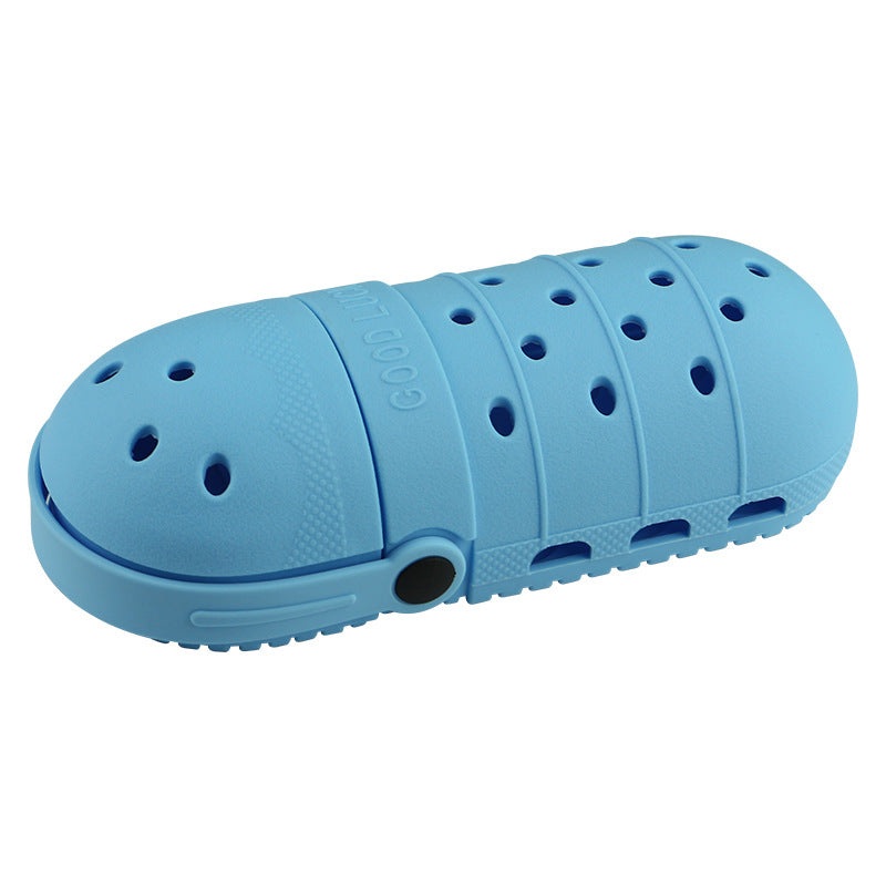 2 – pcs Blue Cute Clog-Shaped Pen Holder for Desk Organization