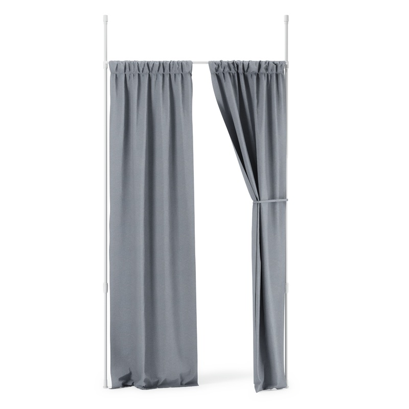 Anywhere Expandable Rod Curtain Rod & Room Divider White