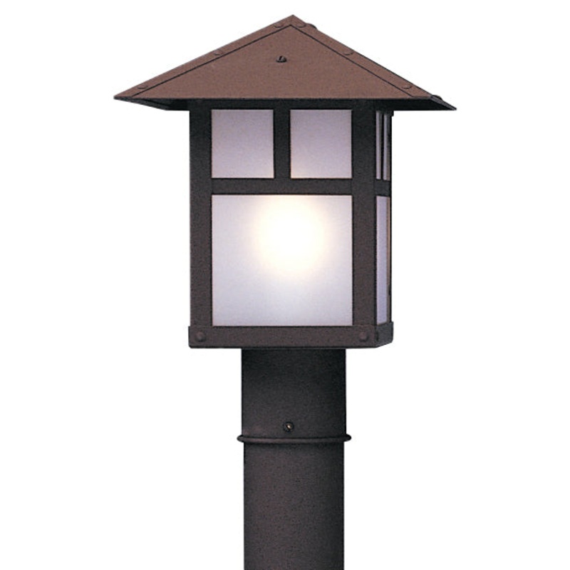 Arroyo EP-9TF-RB Evergreen One Light Post Mount Rustic Brown