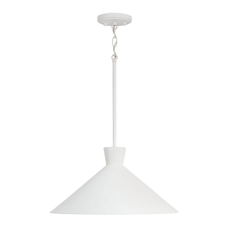 Capital Lighting 350312XW Paloma 1 Light Pendant Textured White
