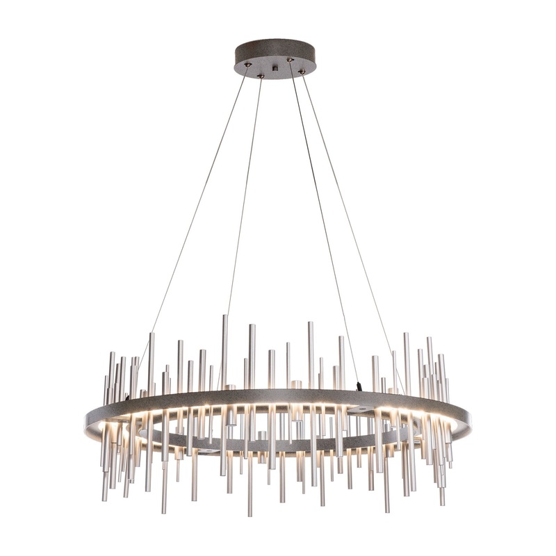 Cityscape Circular LED Pendant Natural Iron Sterling