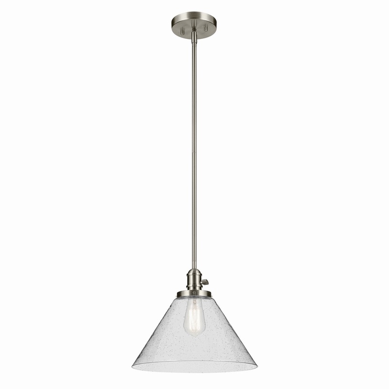Kichler 43905NI One Light Pendant, Brushed Nickel