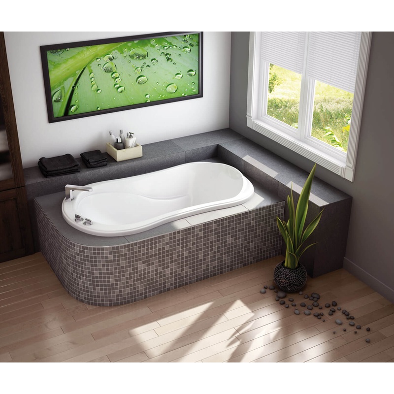 MAAX 105642-000-001-000 Murmur 6034 Acrylic Drop-in End Drain Bathtub in White