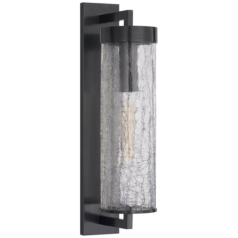 One Light Bracketed Wall Sconce from the Liaison Collection in Bronze Finish by Visual Comfort Signature