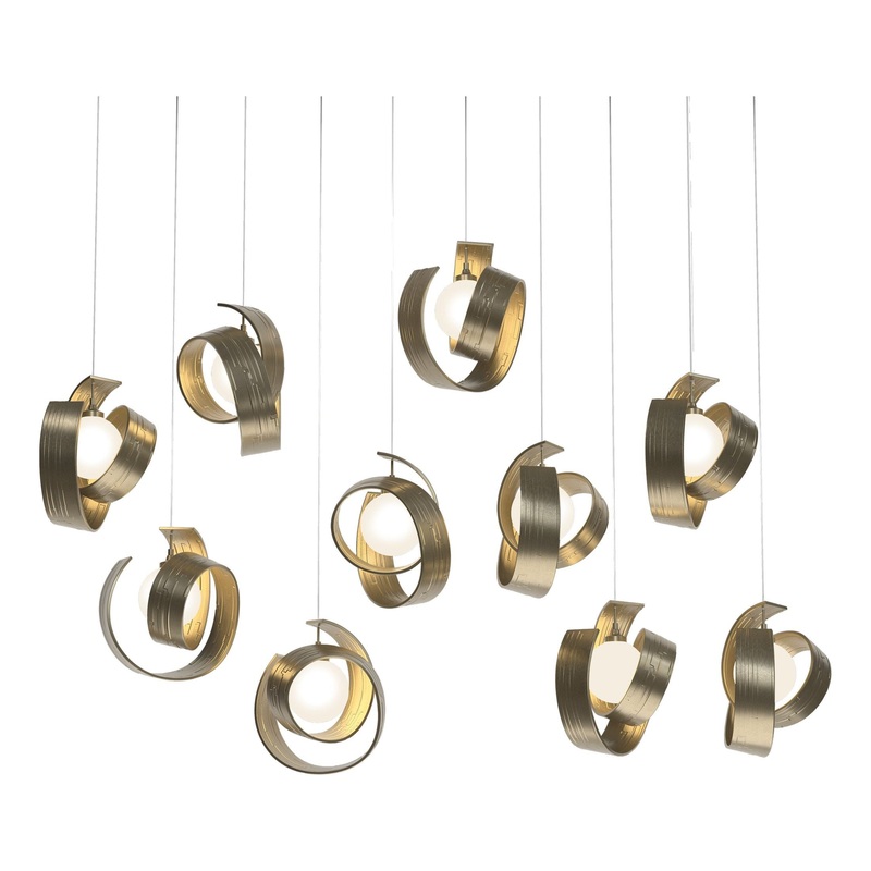 Riza 10-Light Pendant Soft Gold
