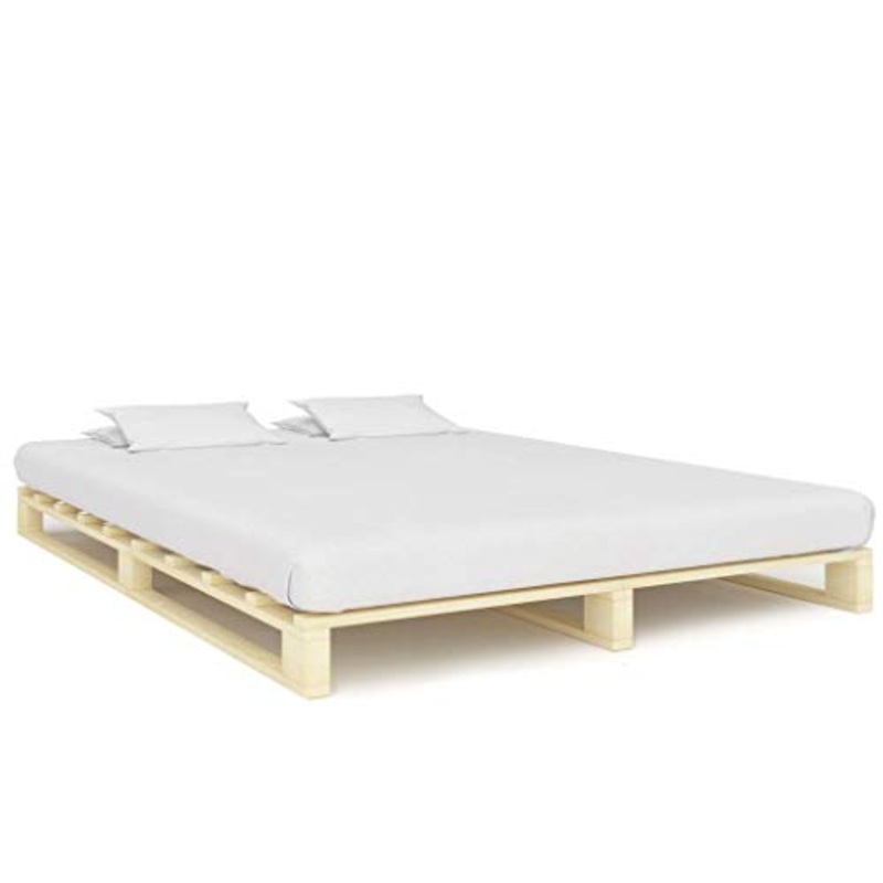 SKM Giroletto in Pallet di Legno Massello di Pino 140×200 cm (33.9kg)