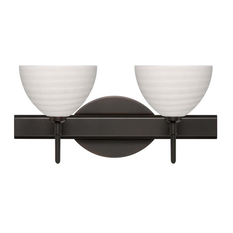 Two Light Wall Sconce from the Brella Collection in Bronze Finish by Besa