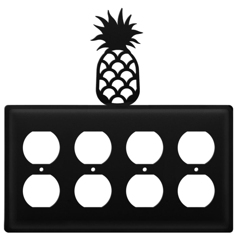 Village Wrought Iron EOOOO-44 Quad Pineapple Quad Outlet Cover CUSTOM Product