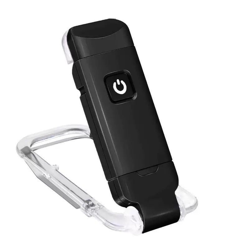 2 Pcs Black USB Rechargeable Clip-on LED Book Light – 3 Color Modes & Dimmable Brightness for Eye-Caring Reading