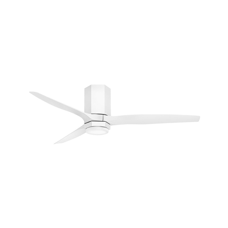 52″Ceiling Fan from the Facet Collection in Matte White Finish by Hinkley