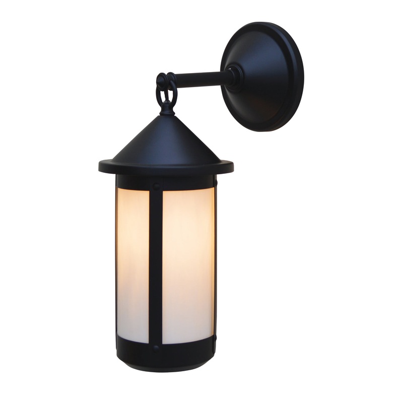 Arroyo BB-7LWO-BK Berkeley One Light Wall Mount Satin Black