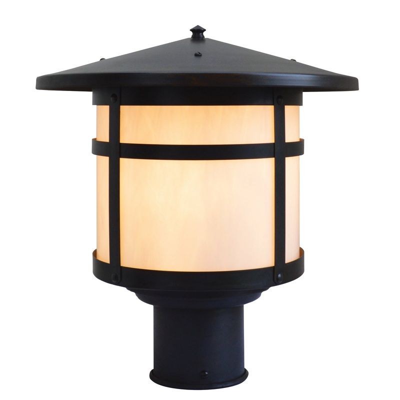 Arroyo BP-17WO-BZ Berkeley One Light Post Mount Bronze