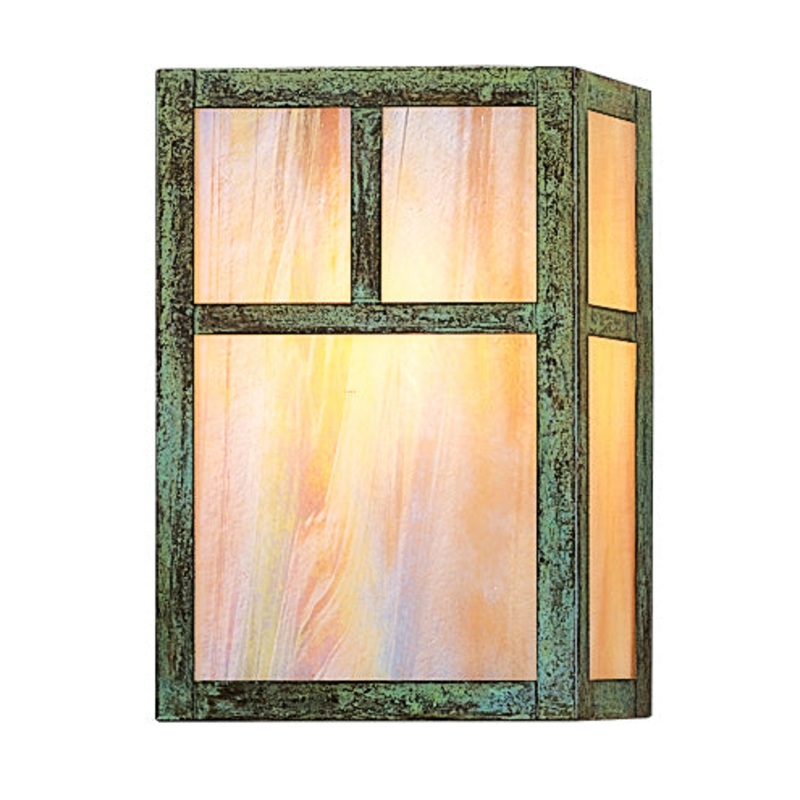 Arroyo MS-10TGW-VP Mission One Light Wall Sconce Verdigris Patina