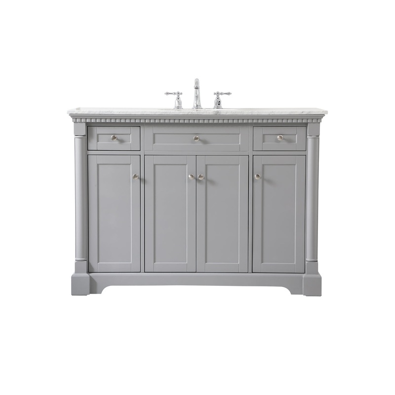 Bathroom Vanity Set from the Clarence Collection in Grey Finish by Elegant Lighting
