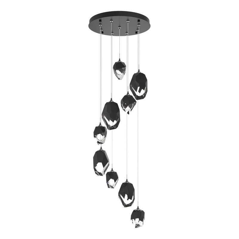 Chrysalis 9-Light Mixed Crystal Pendant Ink Black Crystal (BP)