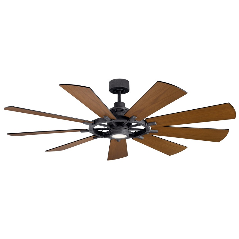 Kichler 300265DBK 65″ Ceiling Fan, Distressed Black
