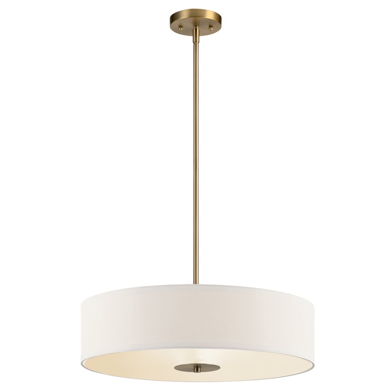 Kichler 42121CLZ Three Light Pendant/Semi Flush, Classic Bronze