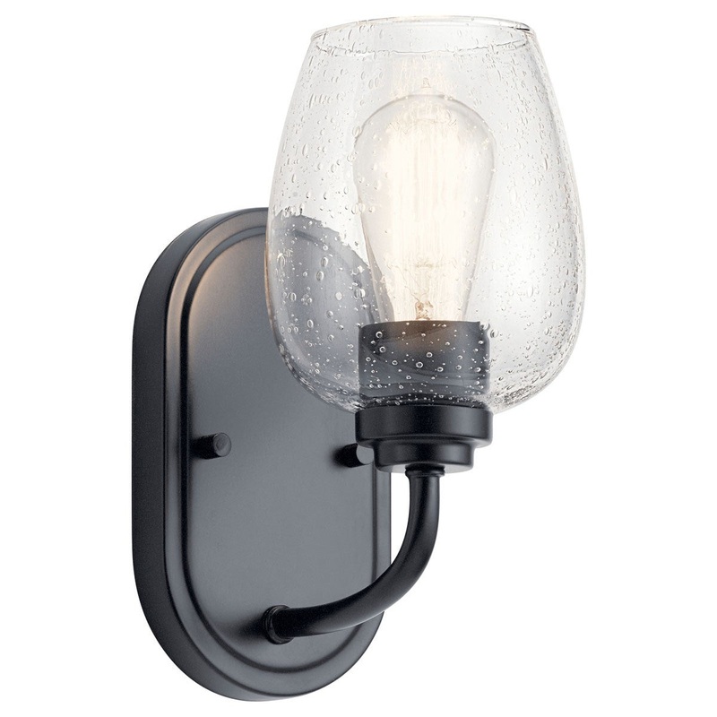 Kichler 44381BKCS One Light Wall Sconce, Black